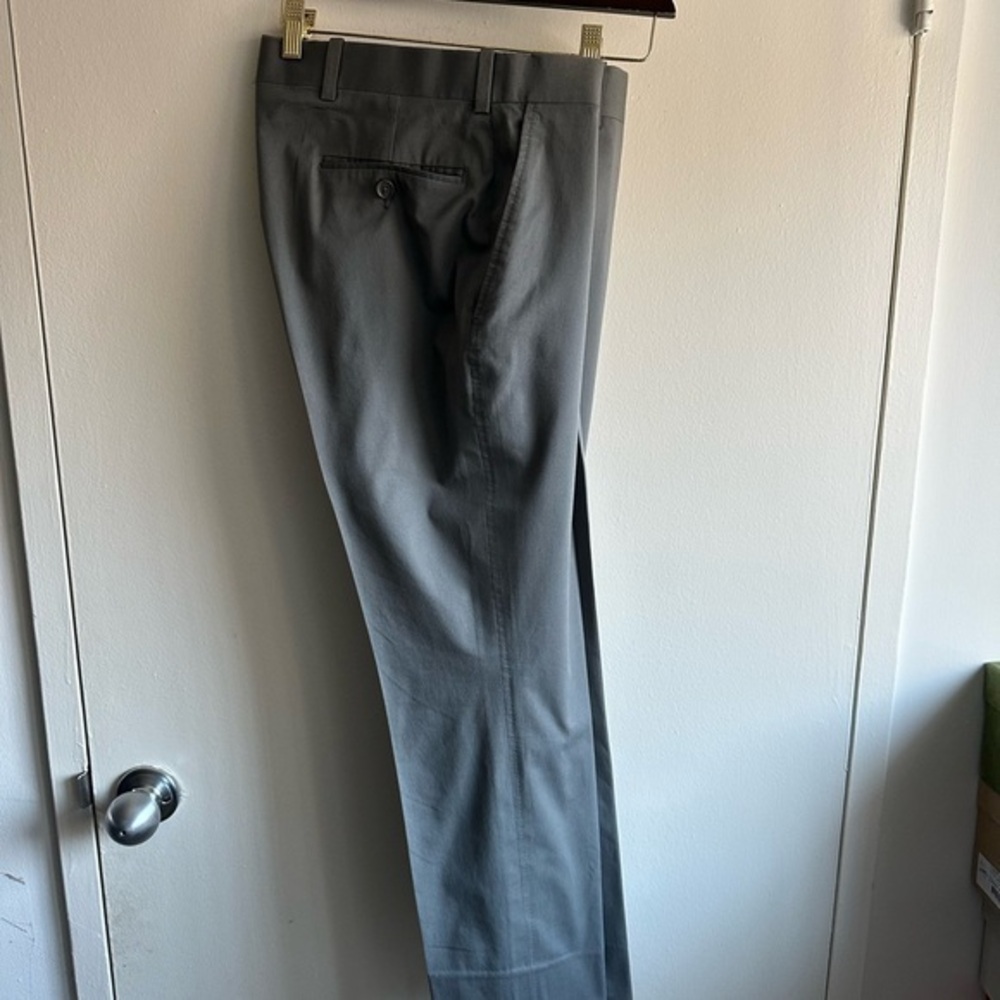 Bespoke David August Cotton Grey Tapered Chino US36